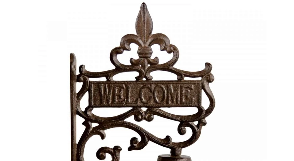 Cloche Welcome Fonte Marron 18x10.5x26.5cm 3 Cloche Welcome Fonte Marron 18x10.5x26.5cm – Image 3