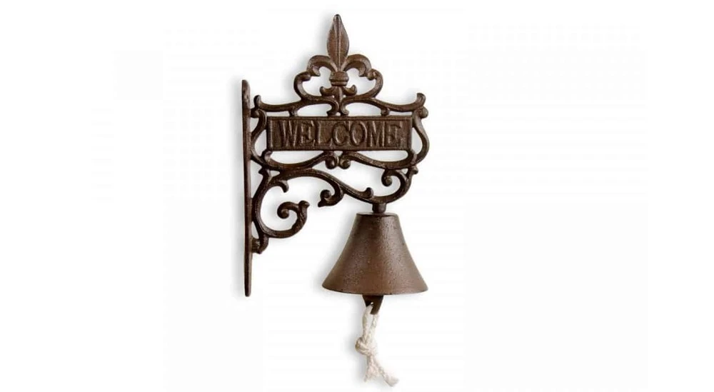 Cloche Welcome Fonte Marron 18x10.5x26.5cm 1 Cloche Welcome Fonte Marron 18x10.5x26.5cm