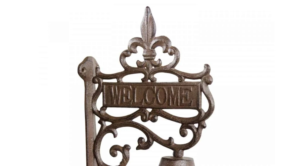 Cloche Welcome Fonte Marron 18x10.5x26.5cm 6 Cloche Welcome Fonte Marron 18x10.5x26.5cm – Image 6