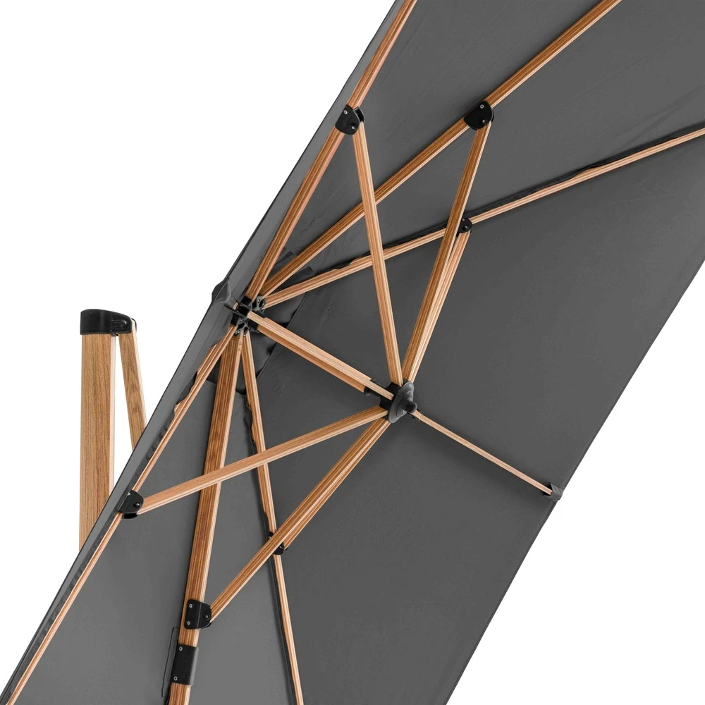 Parasol Déporté 3x3m Et 4 Dalles à Remplir Effet Bois Gris 6 Parasol Déporté 3x3m Et 4 Dalles à Remplir Effet Bois Gris – Image 6