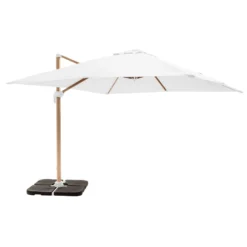 Parasol Déporté 3x3m Et 4 Dalles à Remplir Effet Bois Blanc -Konst Decor Magasin 647b2f82e81559.37949164