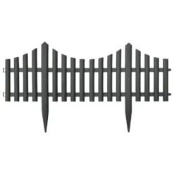 VIDAXL Bordures De Pelouse 17 Pcs Anthracite 1000 Cm Polypropylène 9 VIDAXL Bordures De Pelouse 17 Pcs Anthracite 1000 Cm Polypropylène -Konst Decor Magasin 647dd2f085ba19.63043810