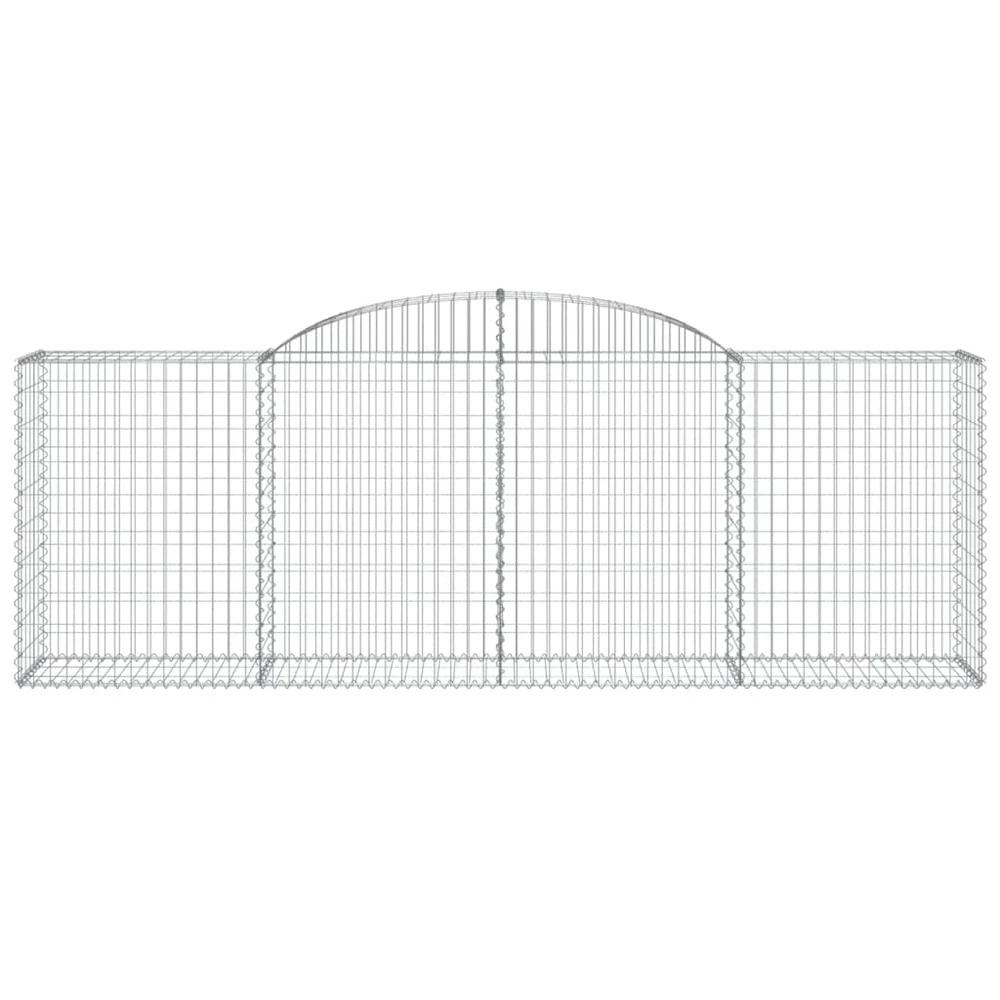 VIDAXL Paniers à Gabions Arqués 6 Pcs 300x50x100/120 Cm Fer Galvanisé 4 VIDAXL Paniers à Gabions Arqués 6 Pcs 300x50x100/120 Cm Fer Galvanisé – Image 4