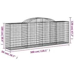VIDAXL Paniers à Gabions Arqués 6 Pcs 300x50x100/120 Cm Fer Galvanisé 11 VIDAXL Paniers à Gabions Arqués 6 Pcs 300x50x100/120 Cm Fer Galvanisé -Konst Decor Magasin 647dd2f3c21403.52216145