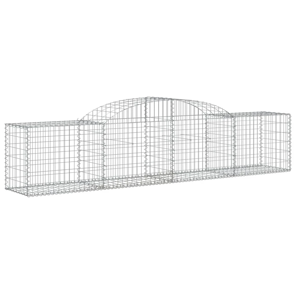 VIDAXL Paniers à Gabions Arqués 17 Pcs 300x50x60/80 Cm Fer Galvanisé 3 VIDAXL Paniers à Gabions Arqués 17 Pcs 300x50x60/80 Cm Fer Galvanisé – Image 3