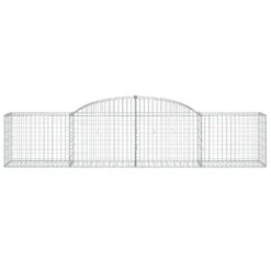 VIDAXL Paniers à Gabions Arqués 17 Pcs 300x50x60/80 Cm Fer Galvanisé 9 VIDAXL Paniers à Gabions Arqués 17 Pcs 300x50x60/80 Cm Fer Galvanisé -Konst Decor Magasin 647dd2f873d369.15459834
