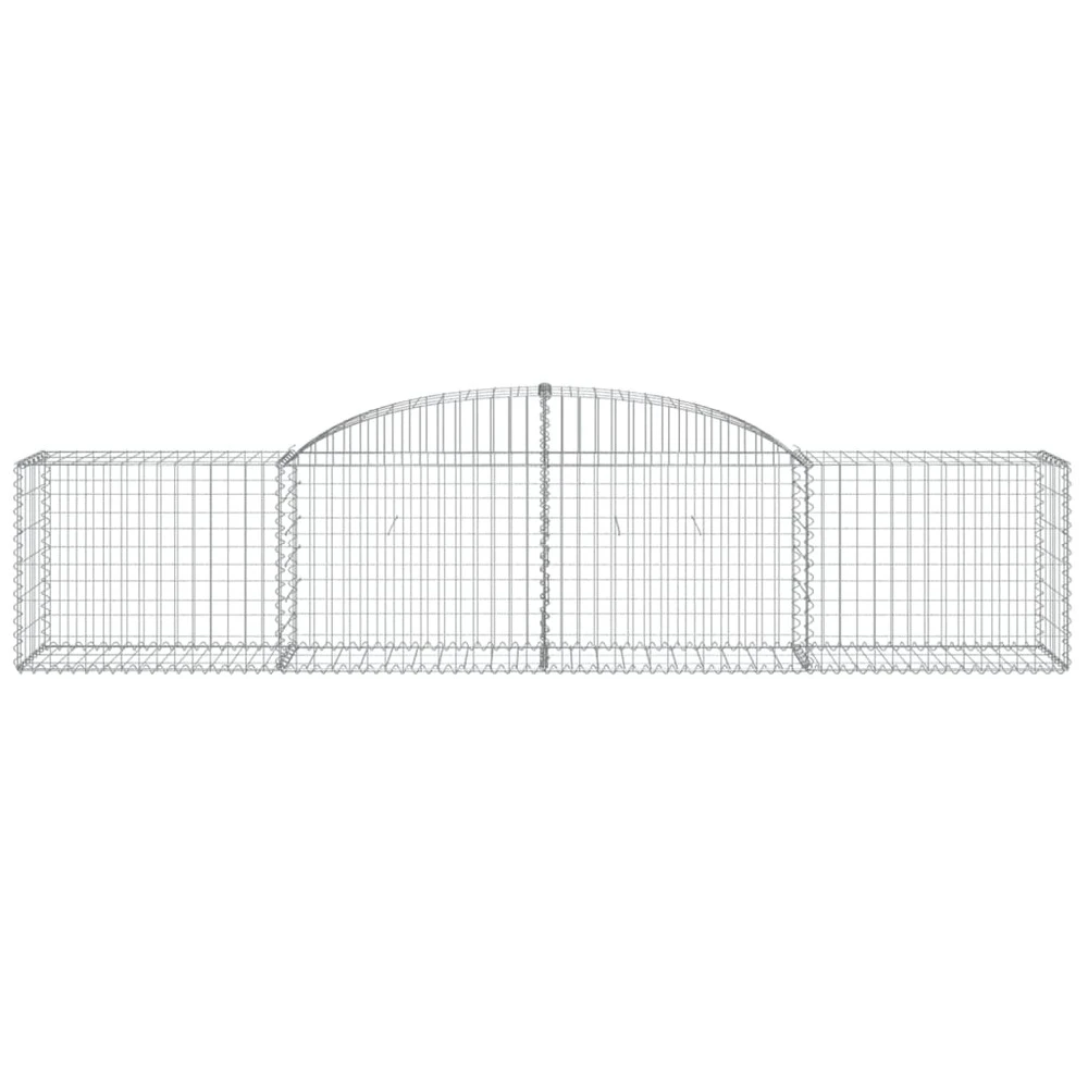 VIDAXL Paniers à Gabions Arqués 17 Pcs 300x50x60/80 Cm Fer Galvanisé 4 VIDAXL Paniers à Gabions Arqués 17 Pcs 300x50x60/80 Cm Fer Galvanisé – Image 4