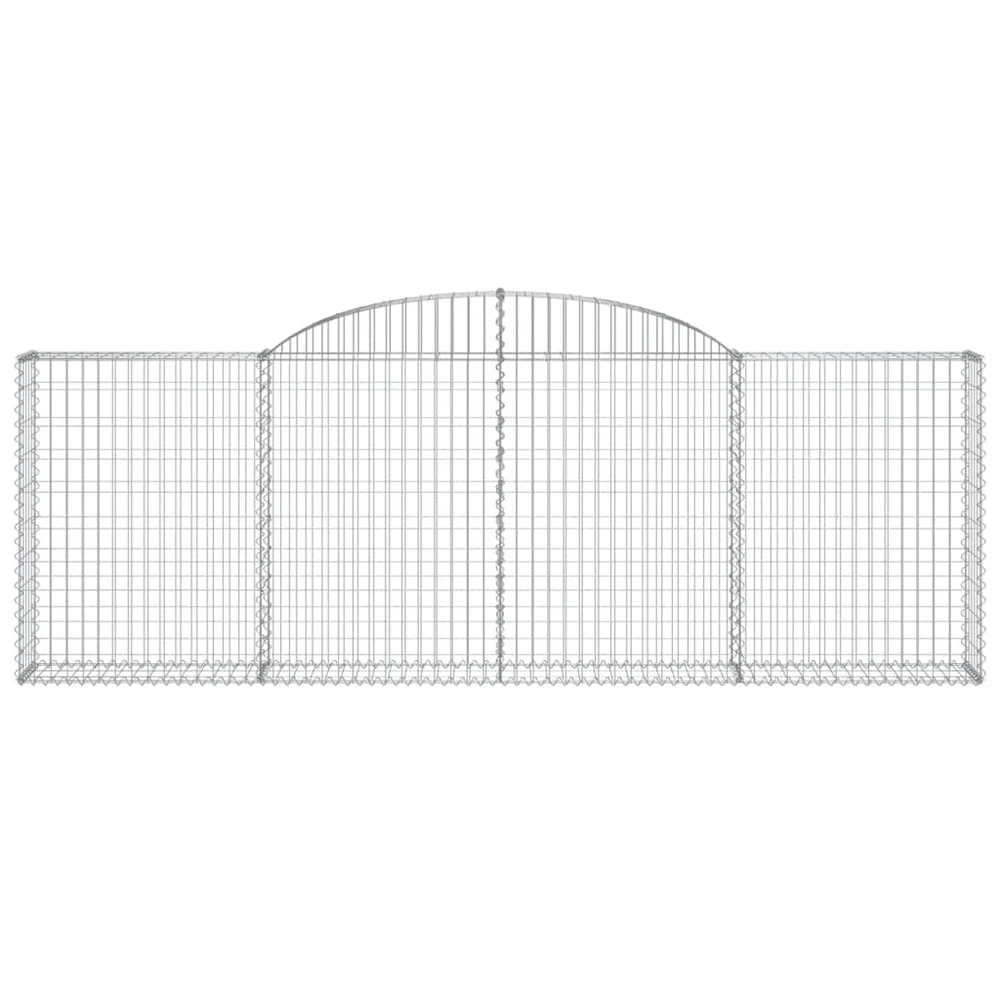 VIDAXL Paniers à Gabions Arqués 15 Pcs 300x30x100/120 Cm Fer Galvanisé 4 VIDAXL Paniers à Gabions Arqués 15 Pcs 300x30x100/120 Cm Fer Galvanisé – Image 4