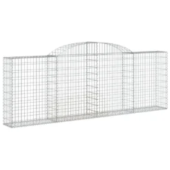 VIDAXL Paniers à Gabions Arqués 15 Pcs 300x30x100/120 Cm Fer Galvanisé 8 VIDAXL Paniers à Gabions Arqués 15 Pcs 300x30x100/120 Cm Fer Galvanisé -Konst Decor Magasin 647dd2fc211253.06108867