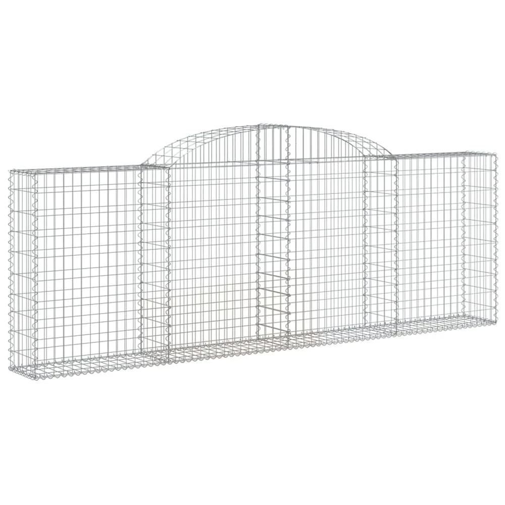 VIDAXL Paniers à Gabions Arqués 15 Pcs 300x30x100/120 Cm Fer Galvanisé 3 VIDAXL Paniers à Gabions Arqués 15 Pcs 300x30x100/120 Cm Fer Galvanisé – Image 3
