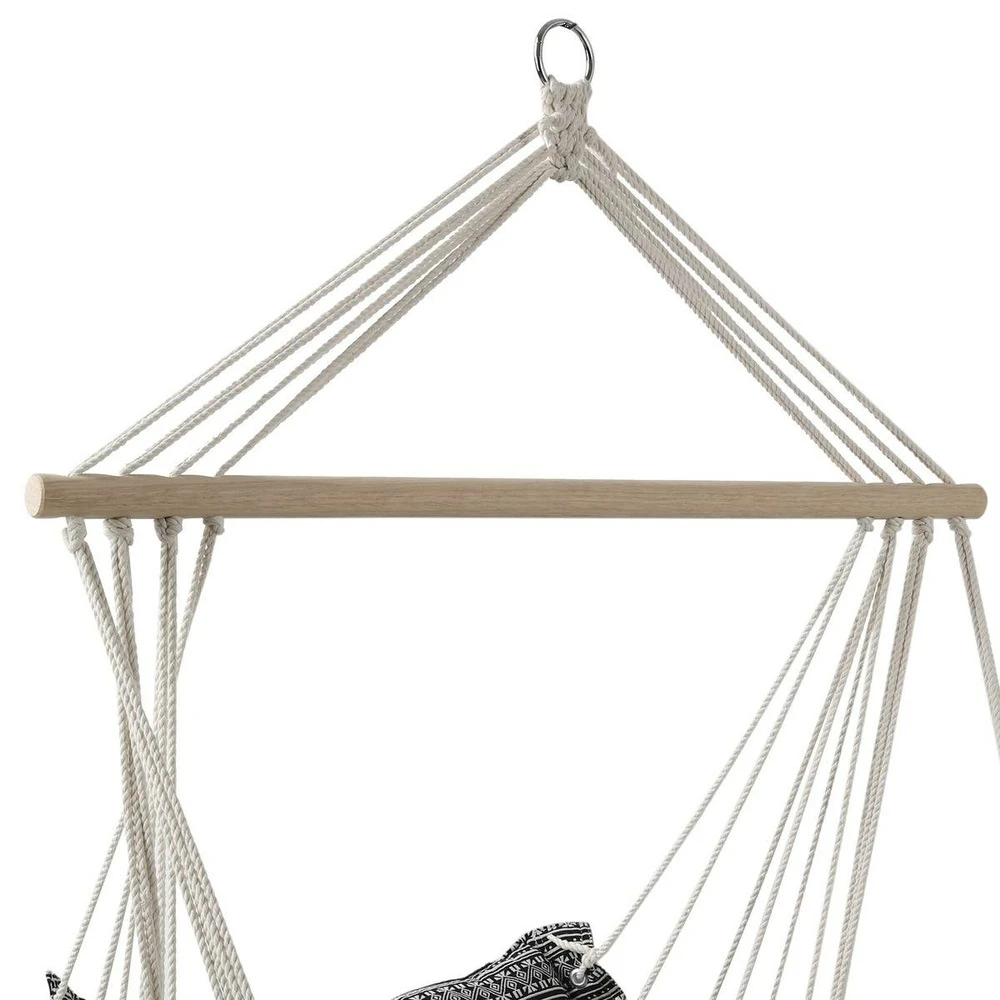 Chaise De Détente Suspendue Jinja Noir & Blanc 4 Chaise De Détente Suspendue Jinja Noir & Blanc – Image 4