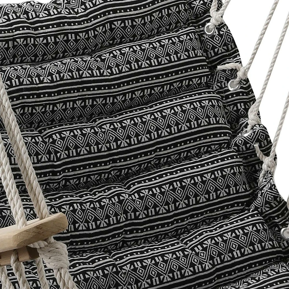 Chaise De Détente Suspendue Jinja Noir & Blanc 3 Chaise De Détente Suspendue Jinja Noir & Blanc – Image 3