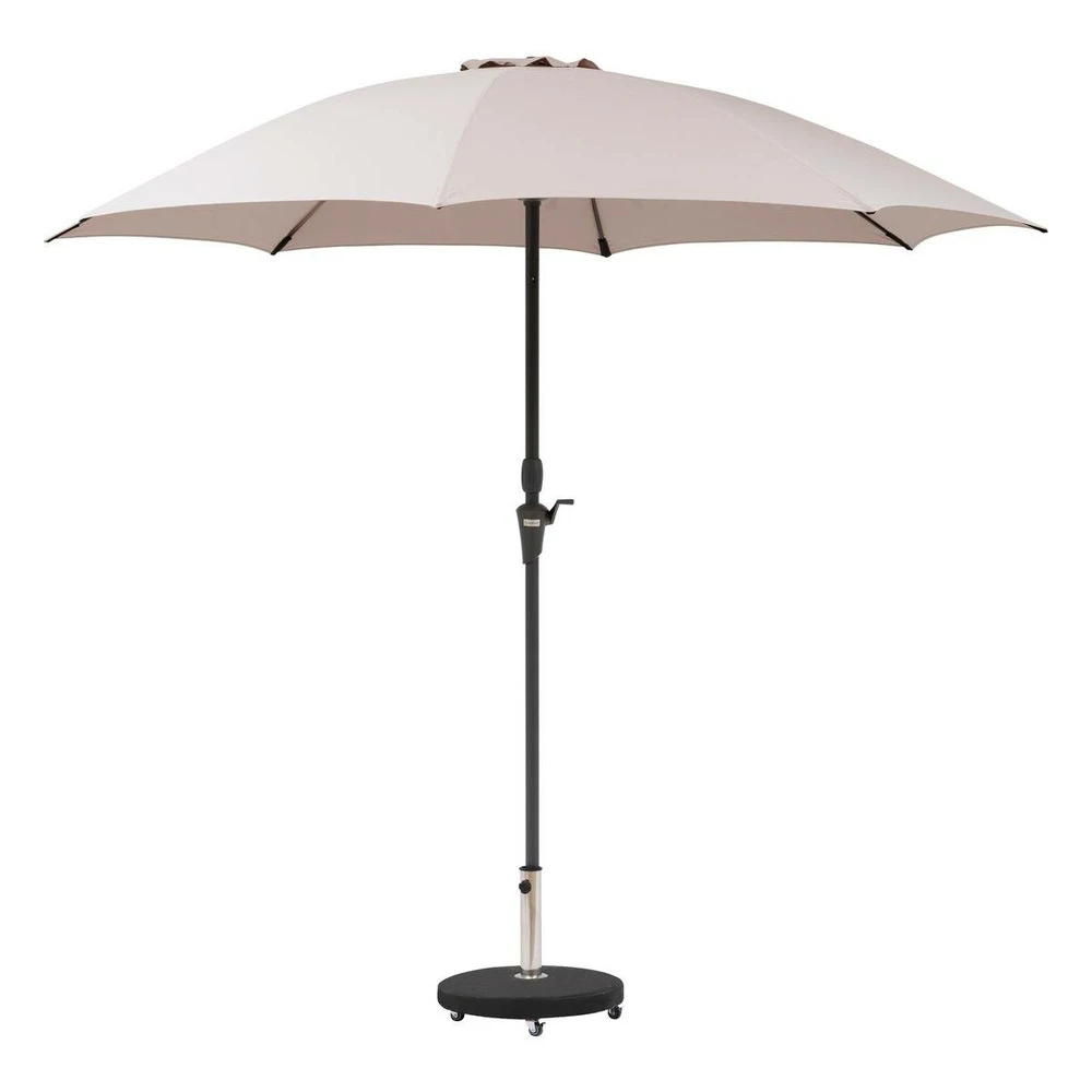 Parasol Droit Rond Sisko Taupe 1 Parasol Droit Rond Sisko Taupe