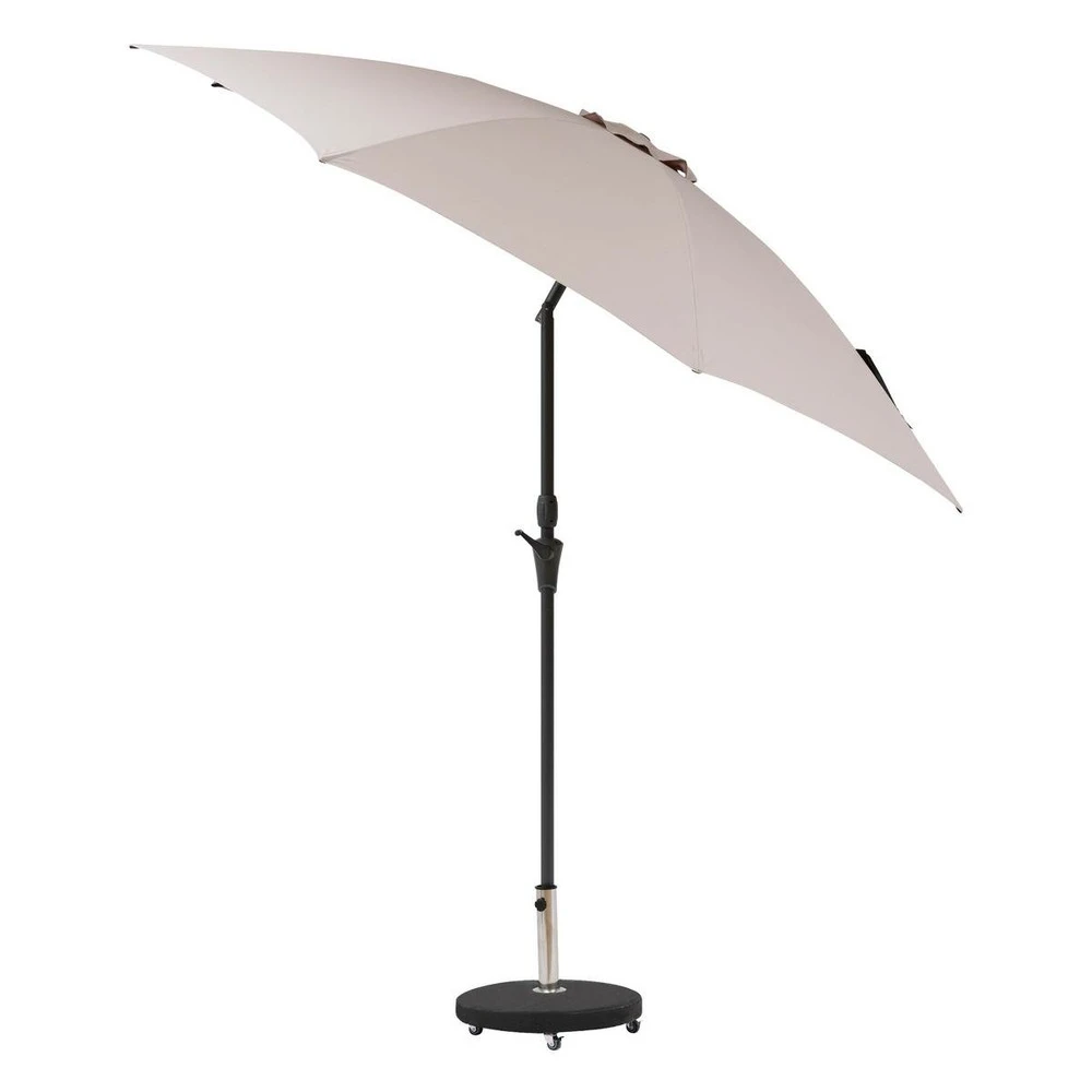 Parasol Droit Rond Sisko Taupe 4 Parasol Droit Rond Sisko Taupe – Image 4