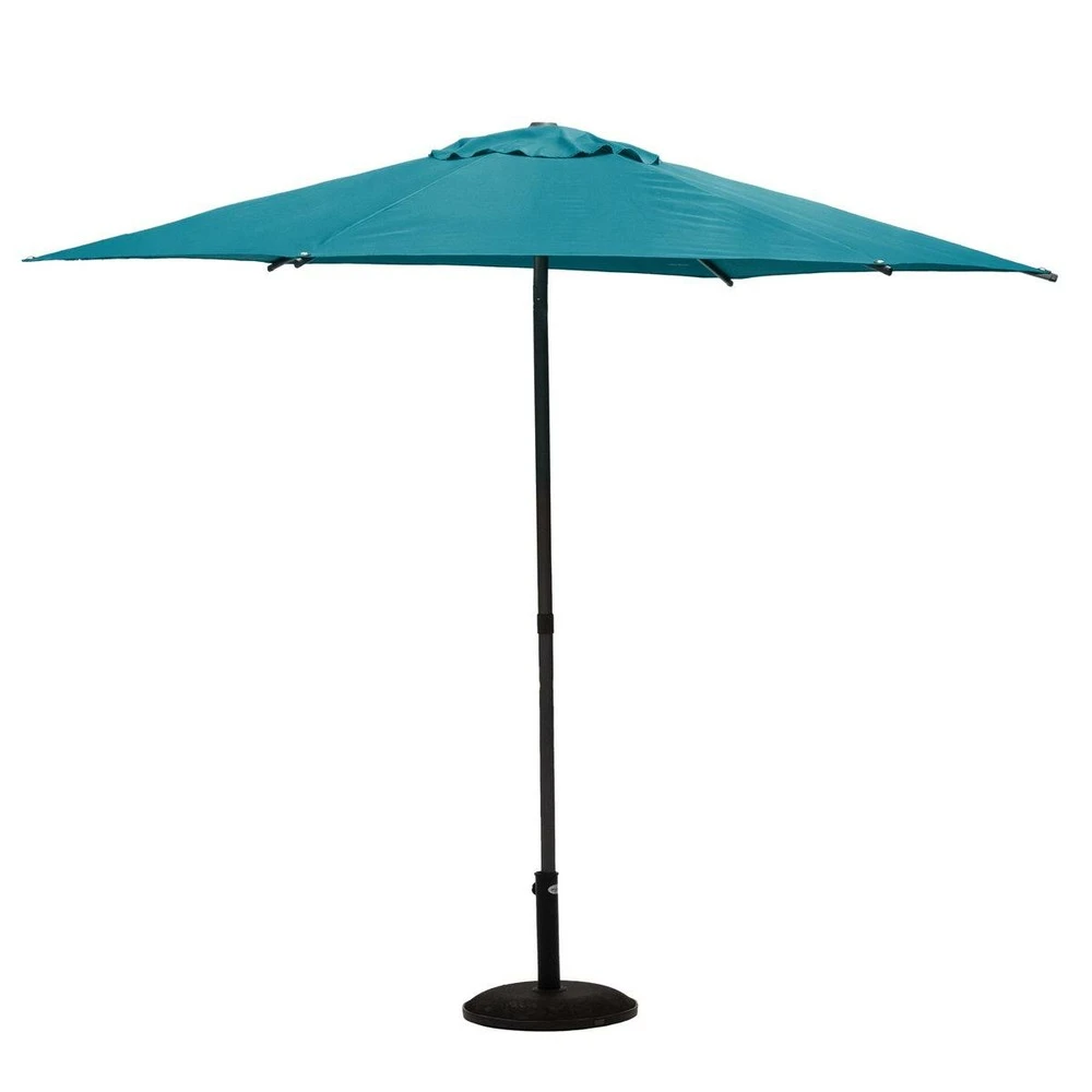 Parasol Droit Rond Soya Bleu Canard 1 Parasol Droit Rond Soya Bleu Canard