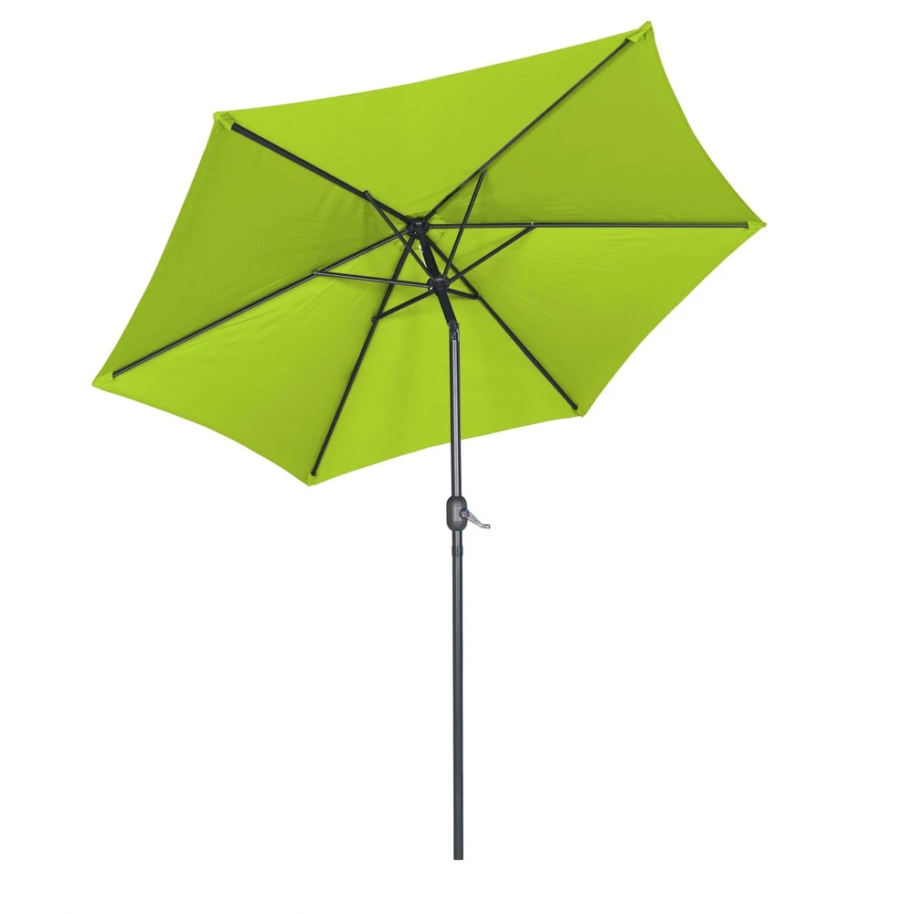 Parasol Droit Inclinable 3m Et 4 Dalles Lestées Aluminium Vert 3 Parasol Droit Inclinable 3m Et 4 Dalles Lestées Aluminium Vert – Image 3