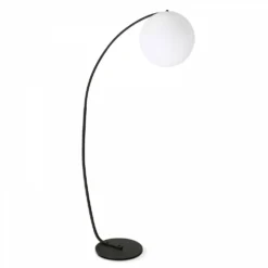Lampadaire Arche Ronde En Acier Gris