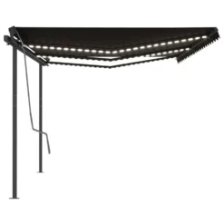 VIDAXL Auvent Automatique Et Capteur De Vent Et Led 6x3,5 M Anthracite 10 VIDAXL Auvent Automatique Et Capteur De Vent Et Led 6x3,5 M Anthracite -Konst Decor Magasin 6480d1c4259956.21544223