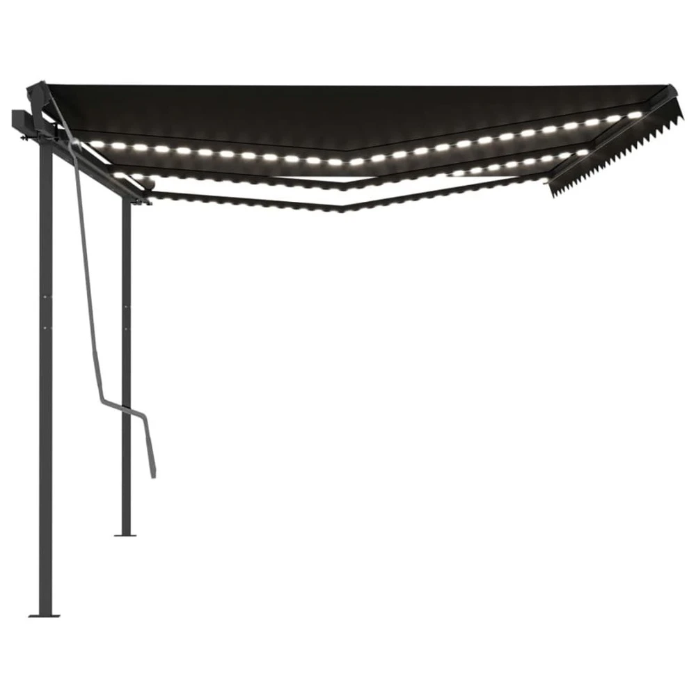 VIDAXL Auvent Automatique Et Capteur De Vent Et Led 6x3,5 M Anthracite 4 VIDAXL Auvent Automatique Et Capteur De Vent Et Led 6x3,5 M Anthracite – Image 4