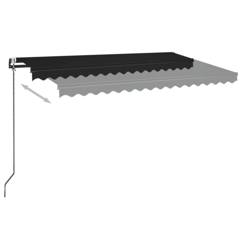 VIDAXL Auvent Automatique Capteur De Vent Et Led 400x350 Cm Anthracite 3 VIDAXL Auvent Automatique Capteur De Vent Et Led 400x350 Cm Anthracite – Image 3