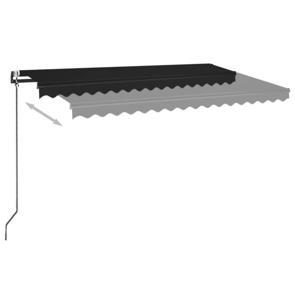 VIDAXL Auvent Automatique Et Capteur De Vent Led 450x350 Cm Anthracite 3 VIDAXL Auvent Automatique Et Capteur De Vent Led 450x350 Cm Anthracite – Image 3