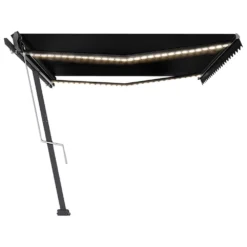 VIDAXL Auvent Automatique Capteur De Vent Et Led 500x350 Cm Anthracite 10 VIDAXL Auvent Automatique Capteur De Vent Et Led 500x350 Cm Anthracite -Konst Decor Magasin 6480d1cdeb2440.75356831