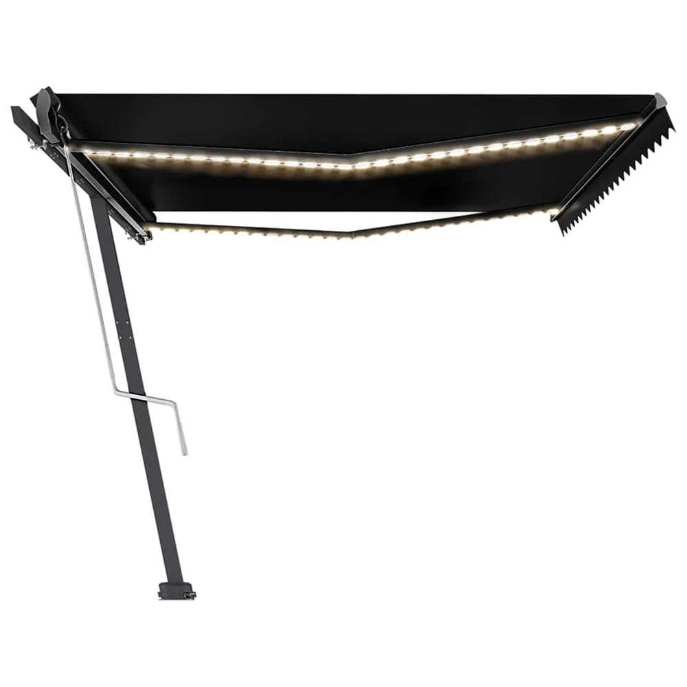 VIDAXL Auvent Automatique Capteur De Vent Et Led 500x350 Cm Anthracite 4 VIDAXL Auvent Automatique Capteur De Vent Et Led 500x350 Cm Anthracite – Image 4