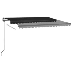 VIDAXL Auvent Automatique Et Capteur De Vent Et Led 4,5x3 M Anthracite -Konst Decor Magasin 6480d1cf9af336.18314557