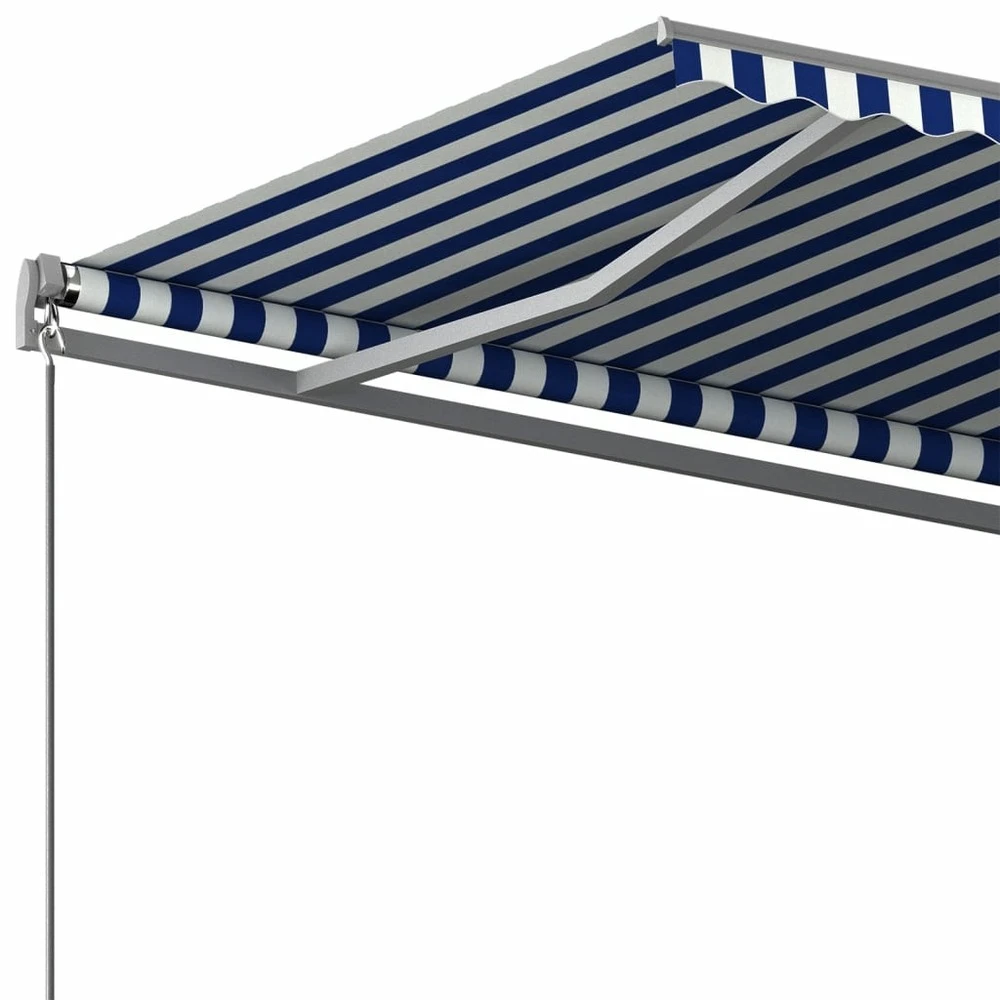 VIDAXL Auvent Automatique Sur Pied 500x350 Cm Bleu/blanc 6 VIDAXL Auvent Automatique Sur Pied 500x350 Cm Bleu/blanc – Image 6