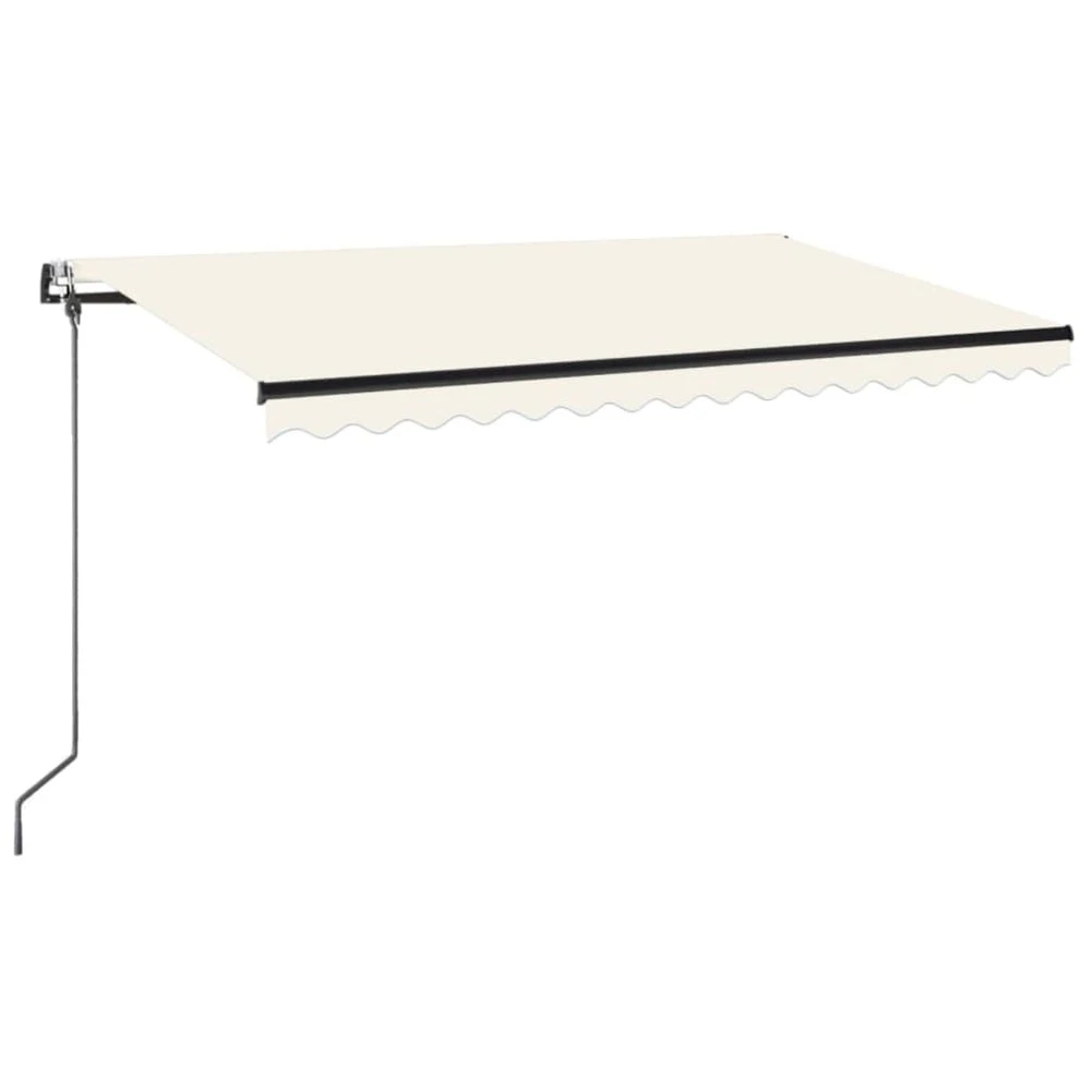 VIDAXL Auvent Automatique Avec Capteur De Vent Et Led 450x350 Cm Crème 1 VIDAXL Auvent Automatique Avec Capteur De Vent Et Led 450x350 Cm Crème