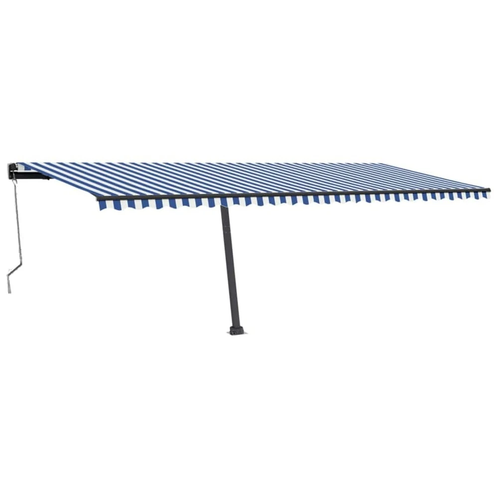 VIDAXL Auvent Automatique Capteur De Vent/led 600x300 Cm Bleu Et Blanc 2 VIDAXL Auvent Automatique Capteur De Vent/led 600x300 Cm Bleu Et Blanc – Image 2