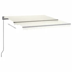 VIDAXL Auvent Automatique Avec Capteur De Vent Et Led 400x300 Cm Crème -Konst Decor Magasin 6480d1ed73a920.55643926
