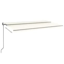 VIDAXL Auvent Automatique Avec Capteur De Vent Et Led 600x350 Cm Crème -Konst Decor Magasin 6480d1eef278e5.29587629