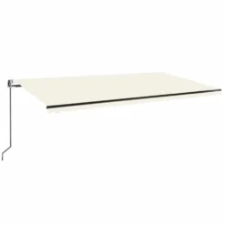 VIDAXL Auvent Automatique Avec Capteur De Vent Et Led 600x350 Cm Crème