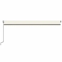 VIDAXL Auvent Automatique Avec Capteur De Vent Et Led 600x350 Cm Crème -Konst Decor Magasin 6480d1ef055206.49144498