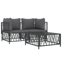 VIDAXL Salon De Jardin Avec Coussins 3 Pcs Anthracite Acier 9 VIDAXL Salon De Jardin Avec Coussins 3 Pcs Anthracite Acier -Konst Decor Magasin 6480d2ac0a34d7.60386037