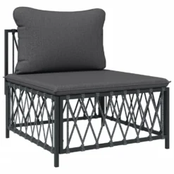 VIDAXL Salon De Jardin Avec Coussins 5 Pcs Anthracite Acier 10 VIDAXL Salon De Jardin Avec Coussins 5 Pcs Anthracite Acier -Konst Decor Magasin 6480d2dcd23760.56660679