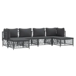 VIDAXL Salon De Jardin Avec Coussins 6 Pcs Anthracite Acier 9 VIDAXL Salon De Jardin Avec Coussins 6 Pcs Anthracite Acier -Konst Decor Magasin 6480d2f23db928.57221173