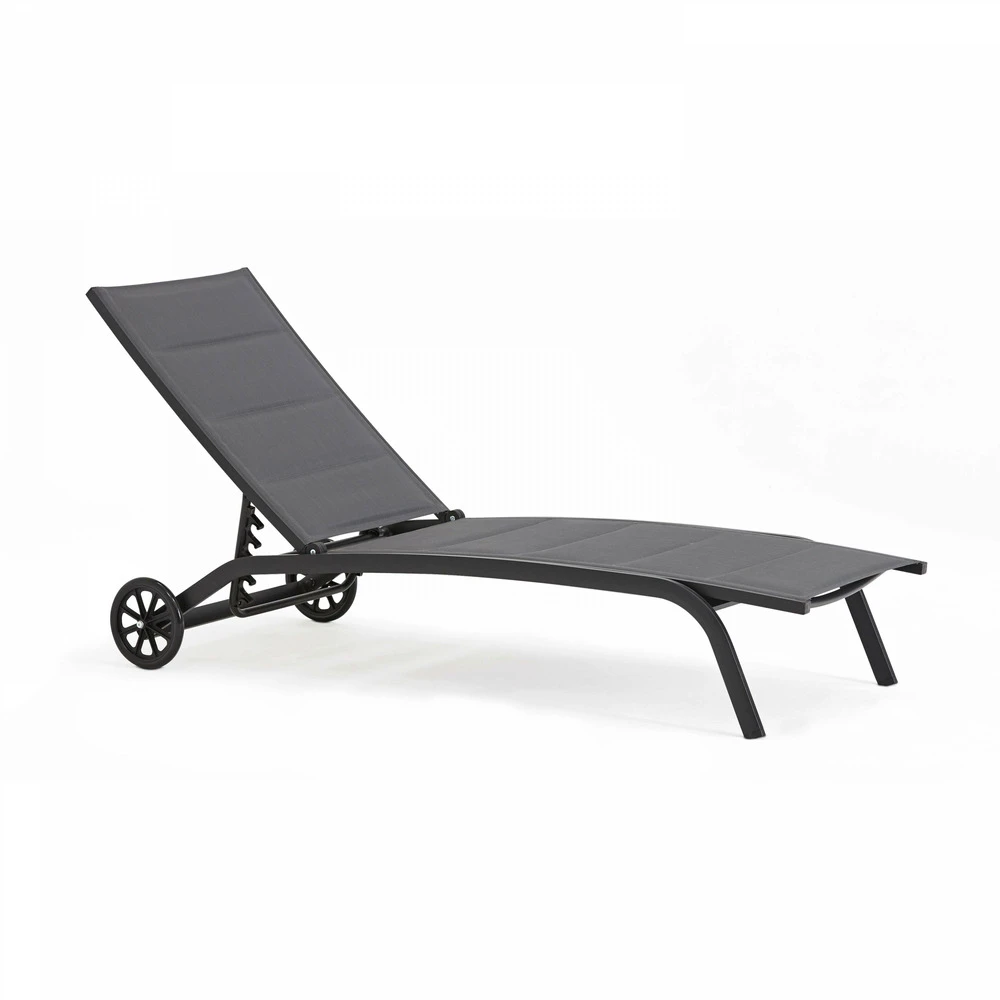 Lot De 2 Bains De Soleil En Aluminium Noir 3 Lot De 2 Bains De Soleil En Aluminium Noir – Image 3