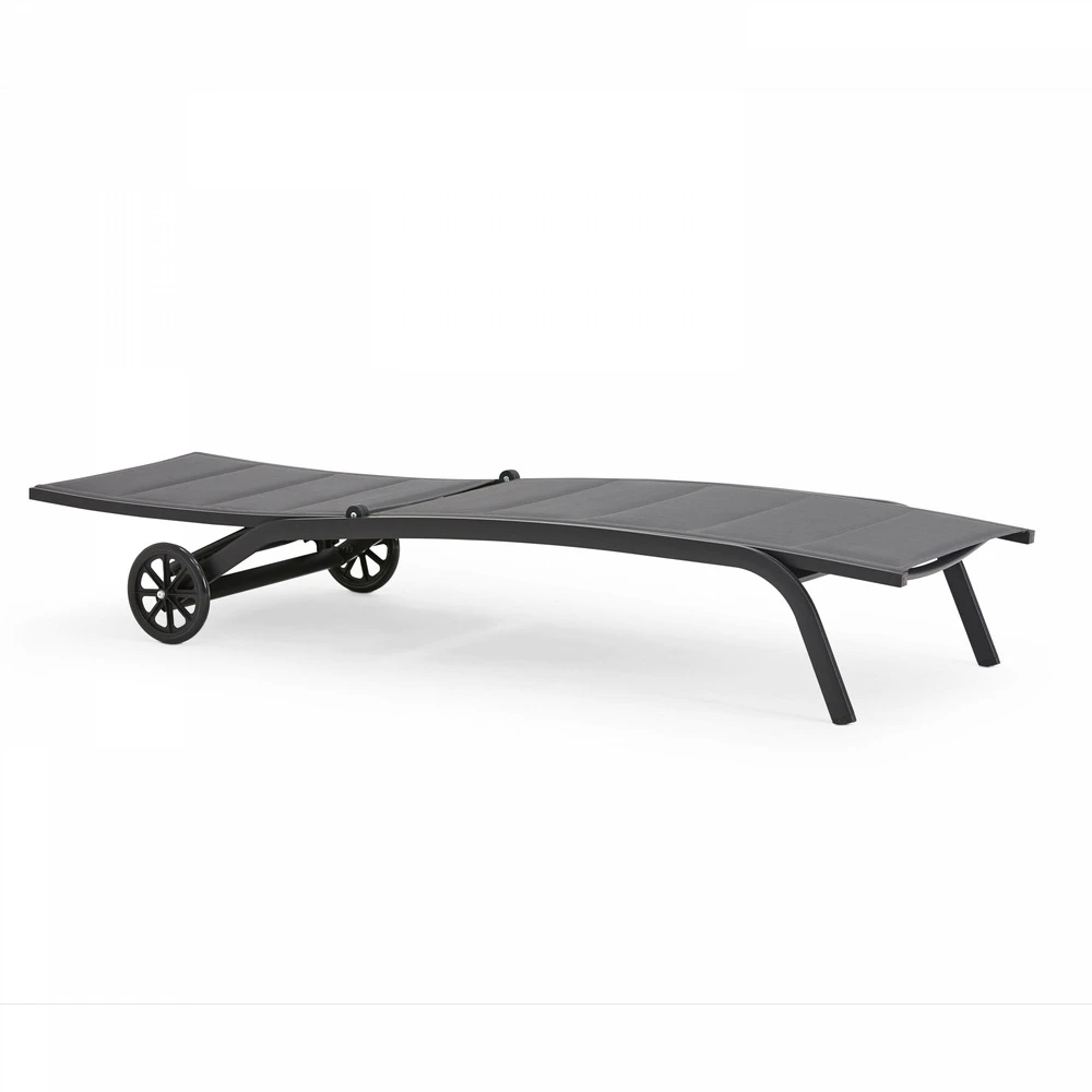 Lot De 2 Bains De Soleil En Aluminium Noir 4 Lot De 2 Bains De Soleil En Aluminium Noir – Image 4