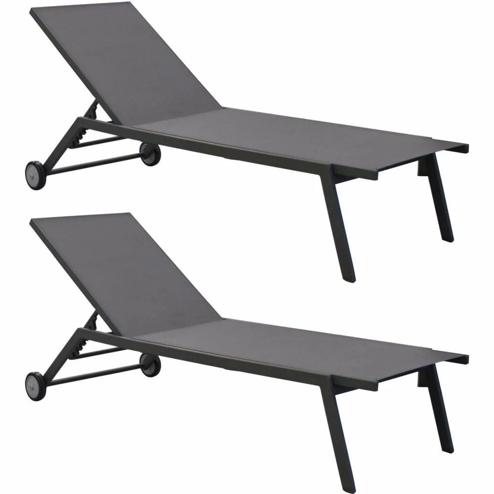 Lit De Jardin En Aluminium Florence (lot De 2) 1 Lit De Jardin En Aluminium Florence (lot De 2)