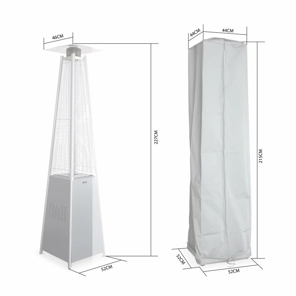 Chauffage D'extérieur Avec Sa Housse Intégrale - Arctic 13kw Gris Clair - Parasol Chauffant Gaz Pyramide. Chauffage De Terrasse 5 Chauffage D'extérieur Avec Sa Housse Intégrale - Arctic 13kw Gris Clair - Parasol Chauffant Gaz Pyramide. Chauffage De Terrasse – Image 5