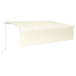 VIDAXL Auvent Automatique Store Capteur De Vent Et Led 6x3 M Crème