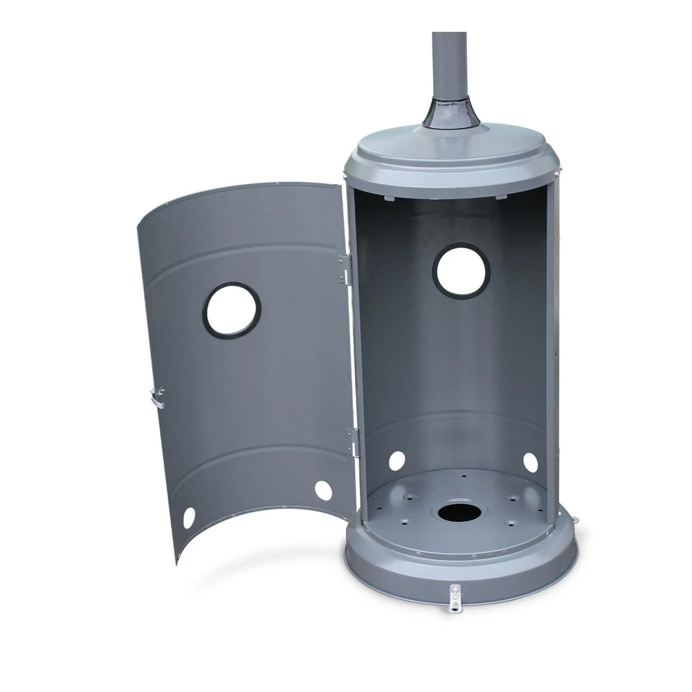 Lot De 2 Chauffages Extérieur à Gaz Gris. Parasols Chauffants De Terrasse Finland 12.5kw Avec Roulettes 3 Lot De 2 Chauffages Extérieur à Gaz Gris. Parasols Chauffants De Terrasse Finland 12.5kw Avec Roulettes – Image 3