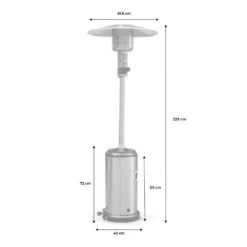 Lot De 2 Chauffages Extérieur à Gaz Gris. Parasols Chauffants De Terrasse Finland 12.5kw Avec Roulettes 13 Lot De 2 Chauffages Extérieur à Gaz Gris. Parasols Chauffants De Terrasse Finland 12.5kw Avec Roulettes -Konst Decor Magasin 648318a4e2b888.07345010