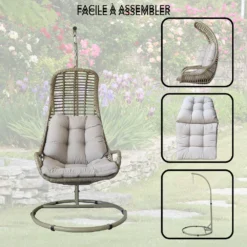 Fauteuil Suspendu Couleur Cuivre -Konst Decor Magasin 648864d7257270.81732881