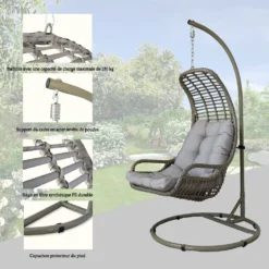 Fauteuil Suspendu Couleur Cuivre -Konst Decor Magasin 648864d72be1e6.38058044