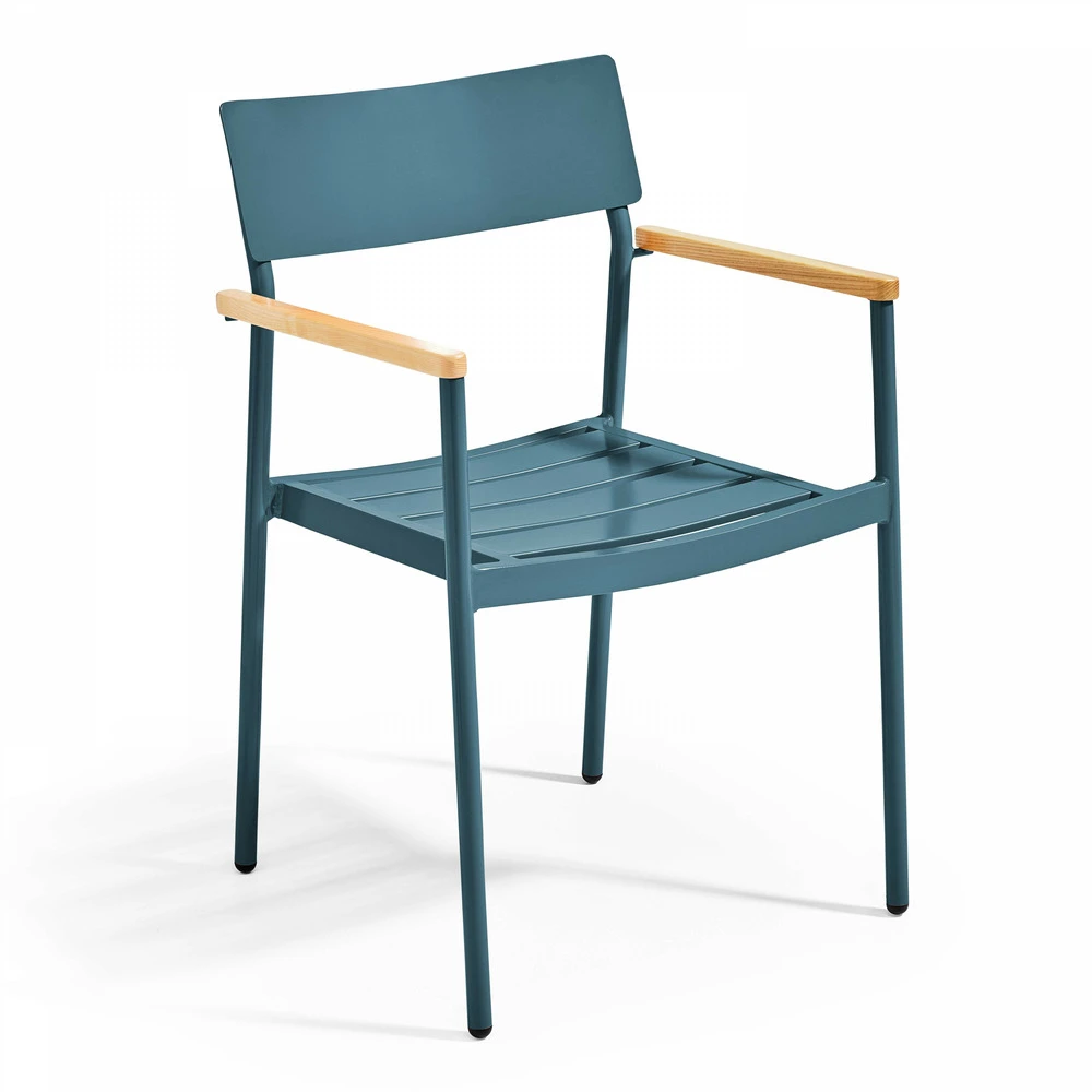 Fauteuil De Jardin En Aluminium Et Bois Bleu Canard 1 Fauteuil De Jardin En Aluminium Et Bois Bleu Canard