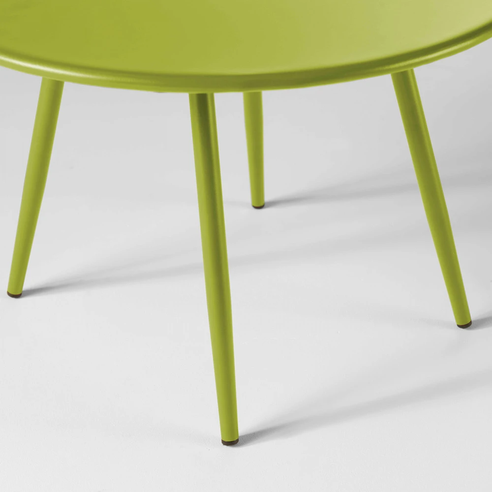 Lot De 2 Tables Basses Ronde En Acier Vert 4 Lot De 2 Tables Basses Ronde En Acier Vert – Image 4