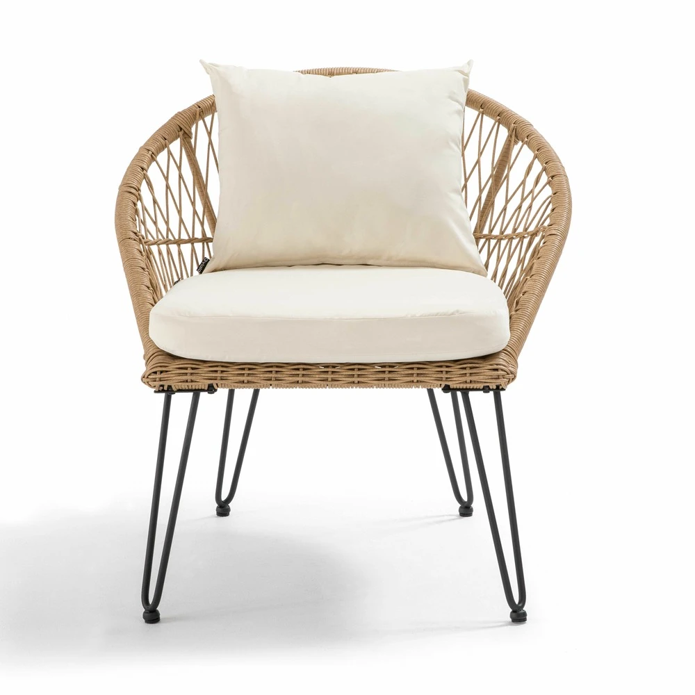 Lot De 2 Fauteuils De Jardin En Résine Tressée 2 Lot De 2 Fauteuils De Jardin En Résine Tressée – Image 2